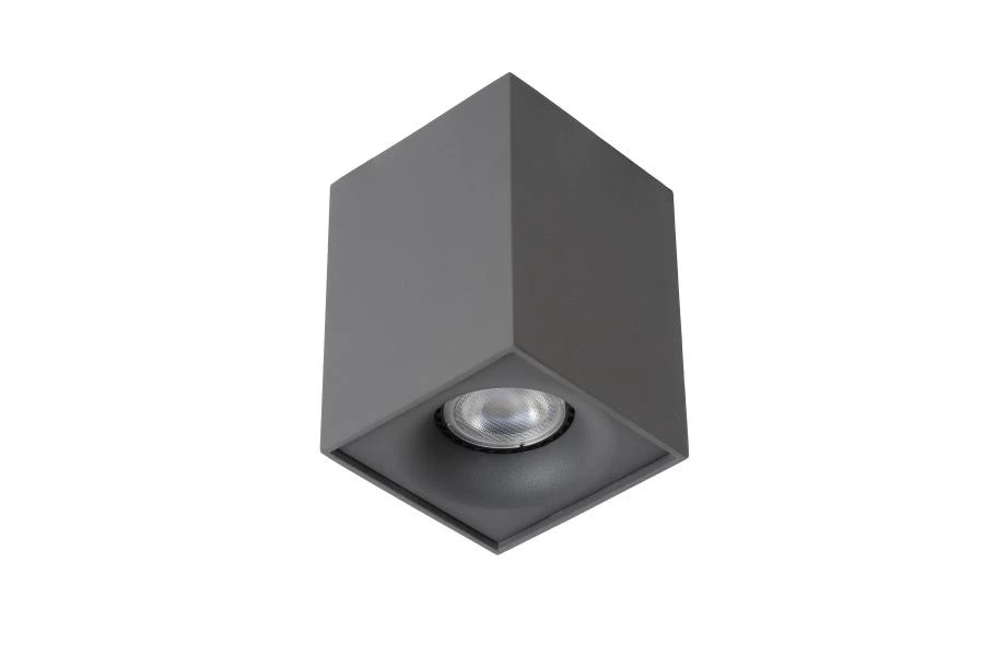 Lucide BENTOO-LED - Spot plafond - LED Dim. - GU10 - 1x5W 3000K - Gris - éteint
